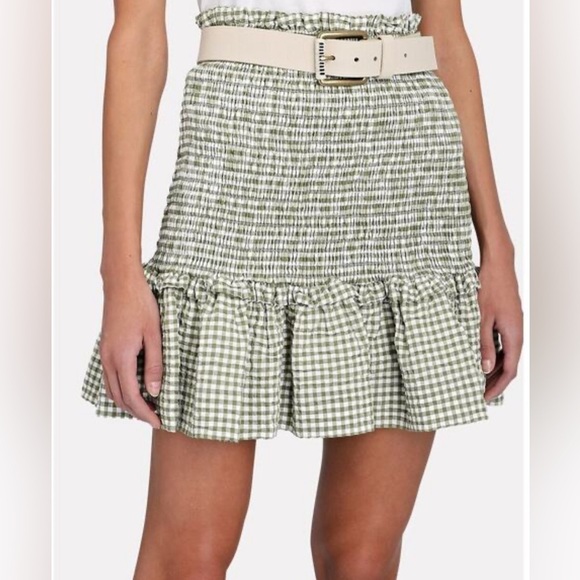 Veronica Beard Dresses & Skirts - Veronica Beard Jeans Aloya Smocked Gingham Mini Skirt